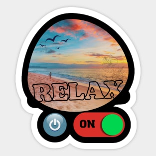 Relax on the Beach Mode On Sticker